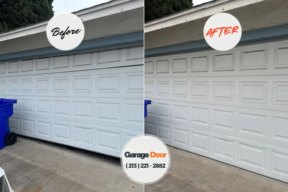 Before and after: garage door repair Ventnor City, NJ